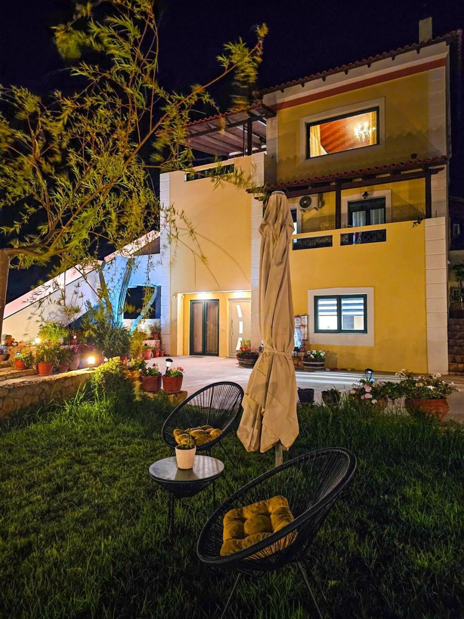 Villa Aitheras With Sea Views And Garden Sternai Exterior photo